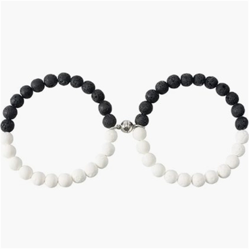 Simple Style Solid Color Natural Stone Beaded Bracelets display picture 1