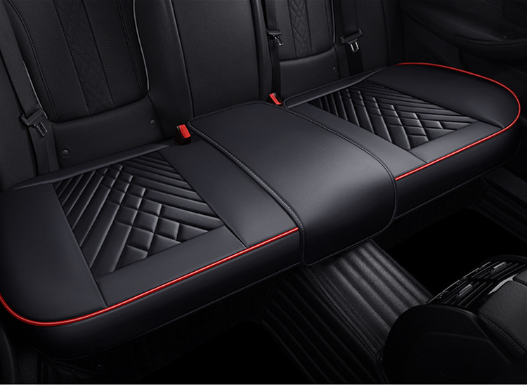 Cross-border delivery Napa leather car cushion four seasons universal breathable seat cushion non-slip three-piece set single seat fully surrounded