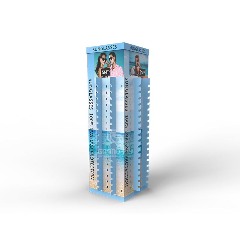 Fuente de fábrica personalizada gafas estante de exhibición de supermercados de papel estante de exhibición de papel estante de exhibición de gafas de sol estante de exhibición