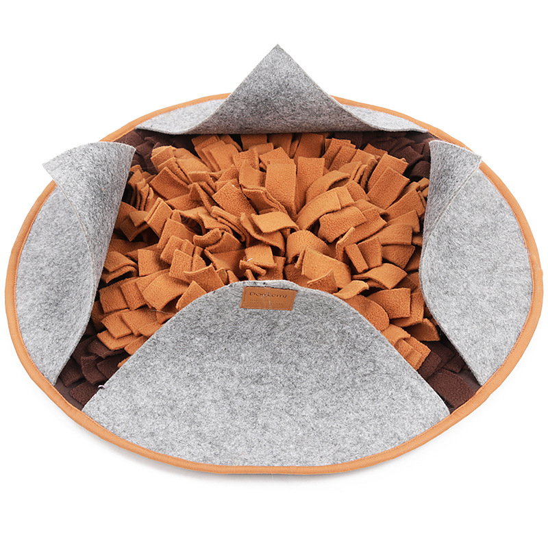 둥근 스니핑 패드-브라운