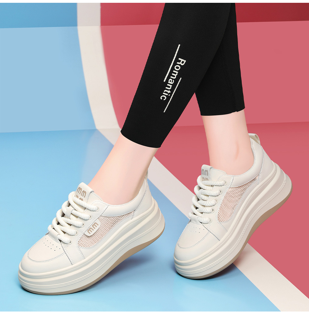 Giày sneaker nữ đế xuồng lưới thoáng khí, đế dày mềm, thời trang đa năng — JST 1802-1 màu đen, JST 1832-1 màu đen, JST 1923 trắng đen, JST 1802- 1m Màu chi tiết 12