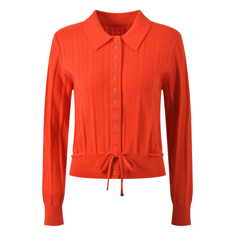 2026 Autumn New Design: Stylish Waist-Tie Collared Knit Cardigan, Slimming, Fashionable, Versatile Short Top 2026 Autumn New Design: Stylish Waist-Tie Collared Knit Cardigan, Slimming, Fashionable, Versatile Short Top