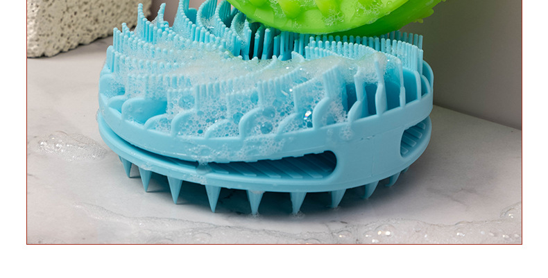 Asma saplı silikon şampuan fırçası, cilt dostu, derinlemesine temizlik, peeling banyo ve yüz fırçası, silikon banyo fırçası.