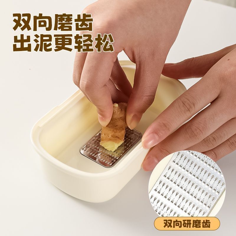 家庭用クリエイティブ多機能野菜切断と生姜挽きキッチンガジェットガーリックグラインダースライサー粉砕泡保存ガーリックマッサージャー|undefined