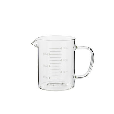 Taza de medición de vidrio transparente con escala cocina para hornear taza de medición de leche con mango taza de café de jugo de vidrio transparente