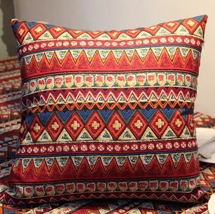Ethnic Style Cotton and Linen Pillows, Bohemian Style Sofa Cushions, Hotel Bar Cushions, Car Cushions