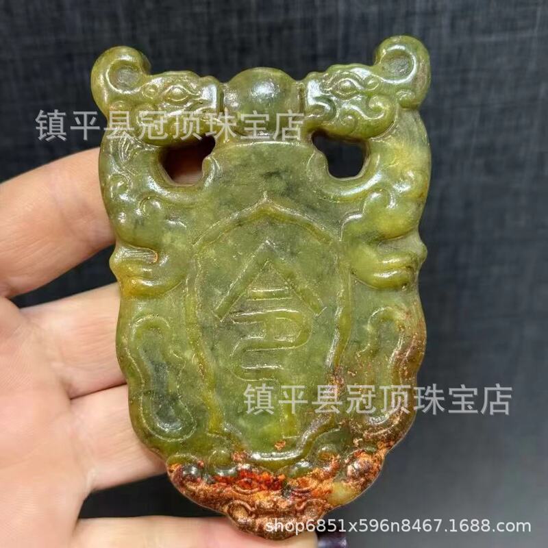 批发高古玉老玉岫玉高仿古董仿古玉器明清战汉岫玉做旧玉佩挂件|undefined