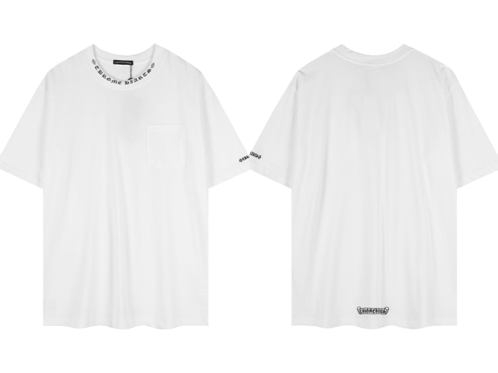 Chrome Heart 24 nuevo Crocodile de verano de moda europea y americana camiseta de manga corta para hombres y mujeres