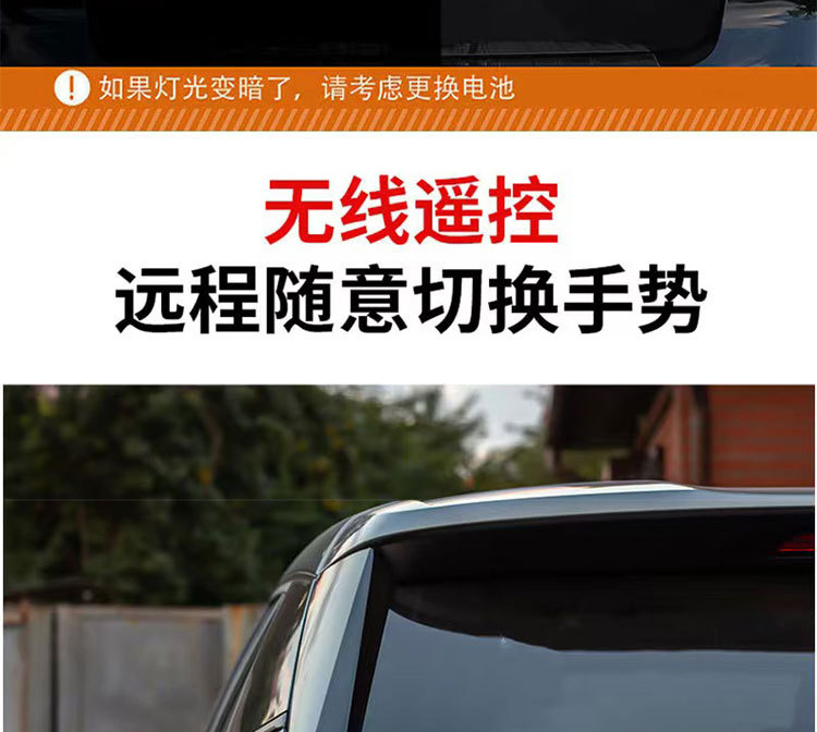 New Button-Type Car Led Fun Expression Light, Smiley Face Light, Rear Window Multi-Function Warning Gesture Light, Palm Light