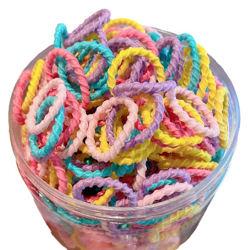 Banda de goma para niños no daña cabello de niña bebé elástico pulgar anillo para el cabello de bebé cuerda de la cabeza banda de goma adornamiento para el cabello