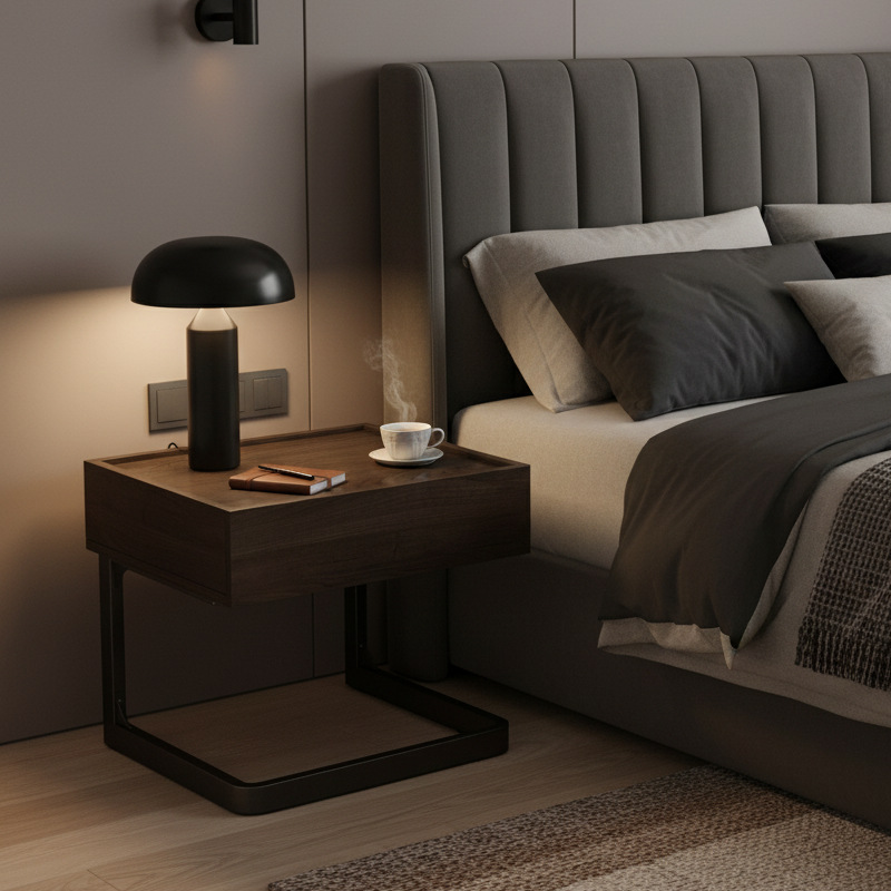 Bedside Table Storage Cabinet Simple Light Luxury Style Modern Storage Cabinet Home Simple Bedroom Italian Bedside Small Drawer Cabinet