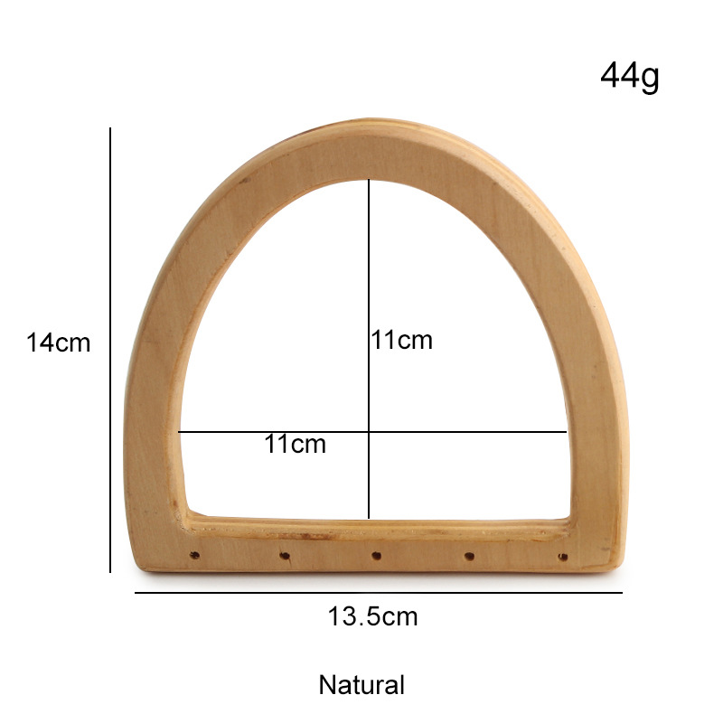 Bolsa de mano de mujer transfronteriza en forma de D, mango de madera fresco, accesorios de mango de madera para bolsas de tallar láser DIY image 7