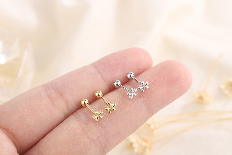 4g Weight Ear Studs Classification Simple Style Flower Copper Plating Ear Studs 1 Pair