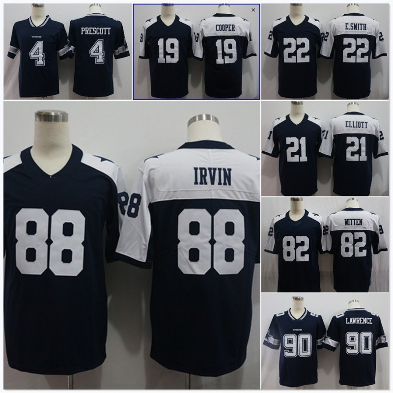 Wholesale Dallas Cowboys Embroidered Football Jersey Legendary Second Generation Retro Training Uniform Fan Elite Version