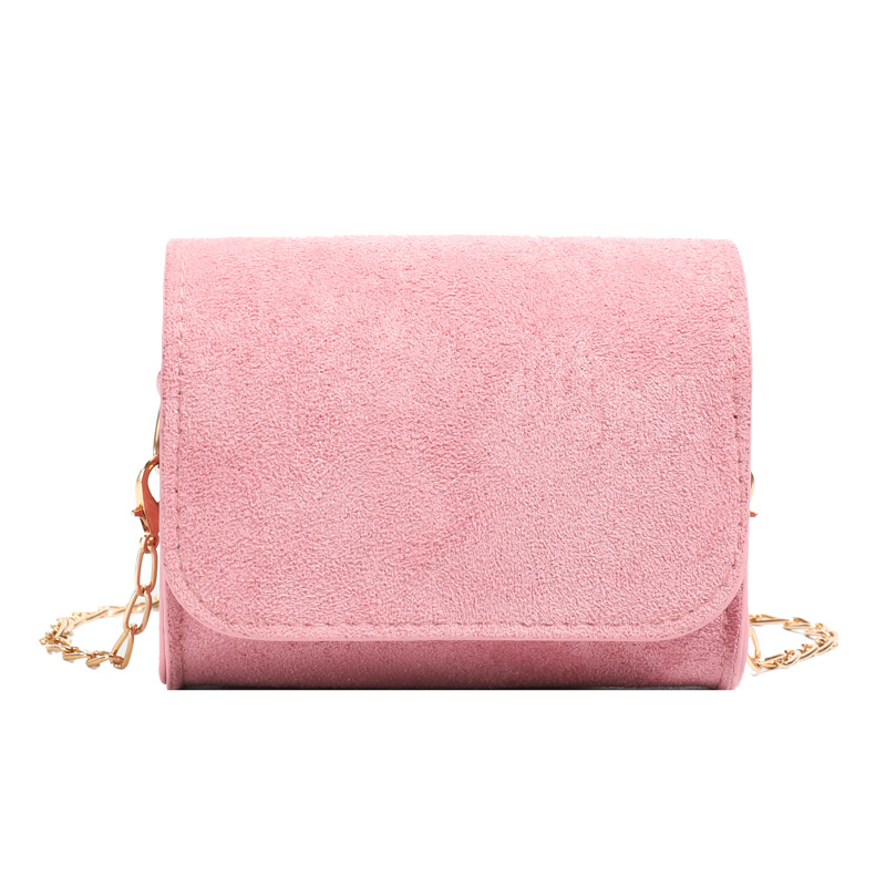 2025 otoño y invierno nuevo tipo de bolso de niños esmerilado, mini bolso de cadena de bebé de color sólido, bolso de cambio coreano para hombres y mujeres