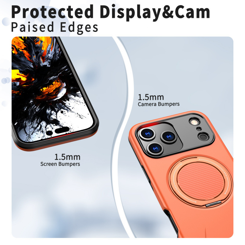 适用苹果17手机壳iPhone16promax壳派旋转支架车载磁吸15Plus防摔|undefined