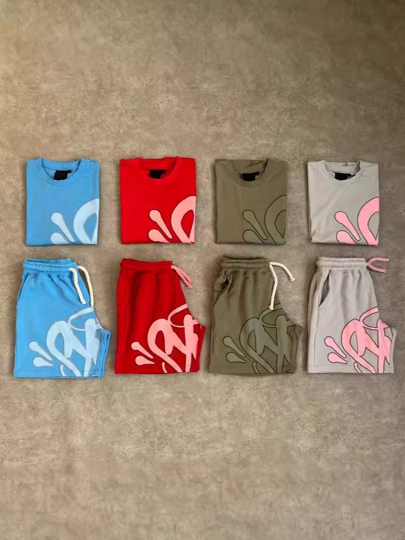 Y2K AesTheTic High STreeT Hip Hop PrinTed LeTTer ShorT Sleeve T-shirT ShorTs Men's Summer Tide Brand Casual SporTs SuiT