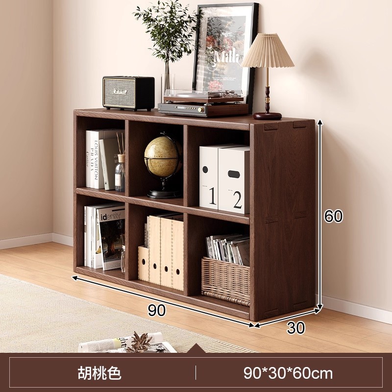 원목 소나무 [깊이 6칸] 90x30x60cm★호두 색상