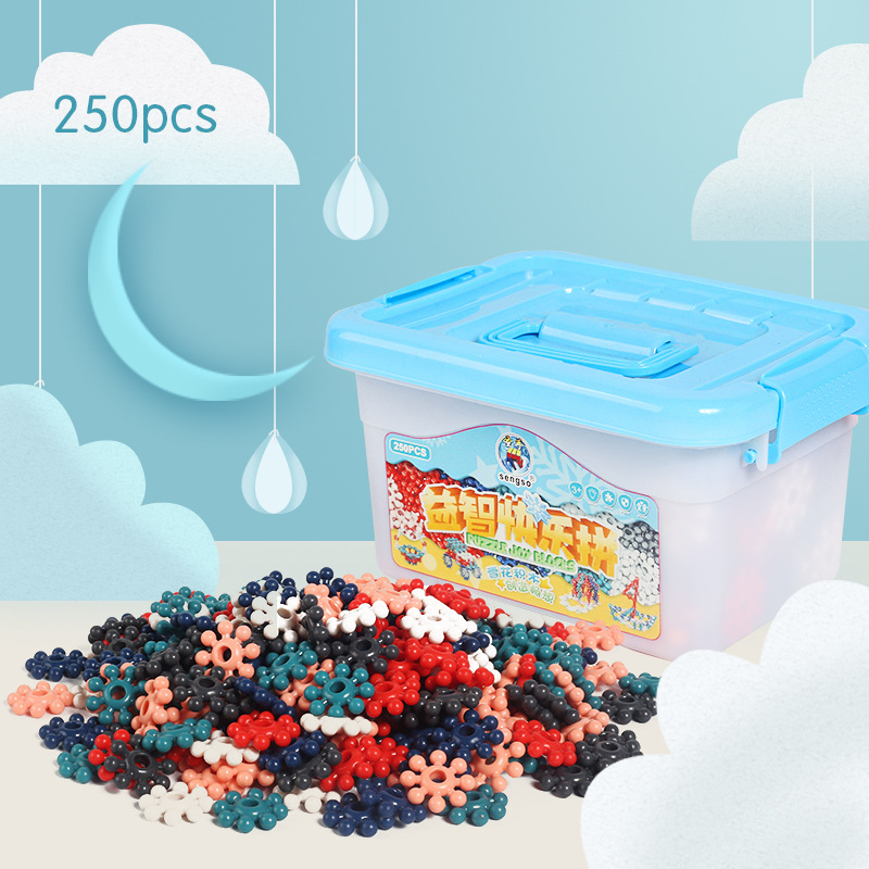 Shengshou Snowflake Children's Thickened Three-Dimensional Building Blocks Building Toys Parent-Child Interactive Games Early Education Toys Wholesale