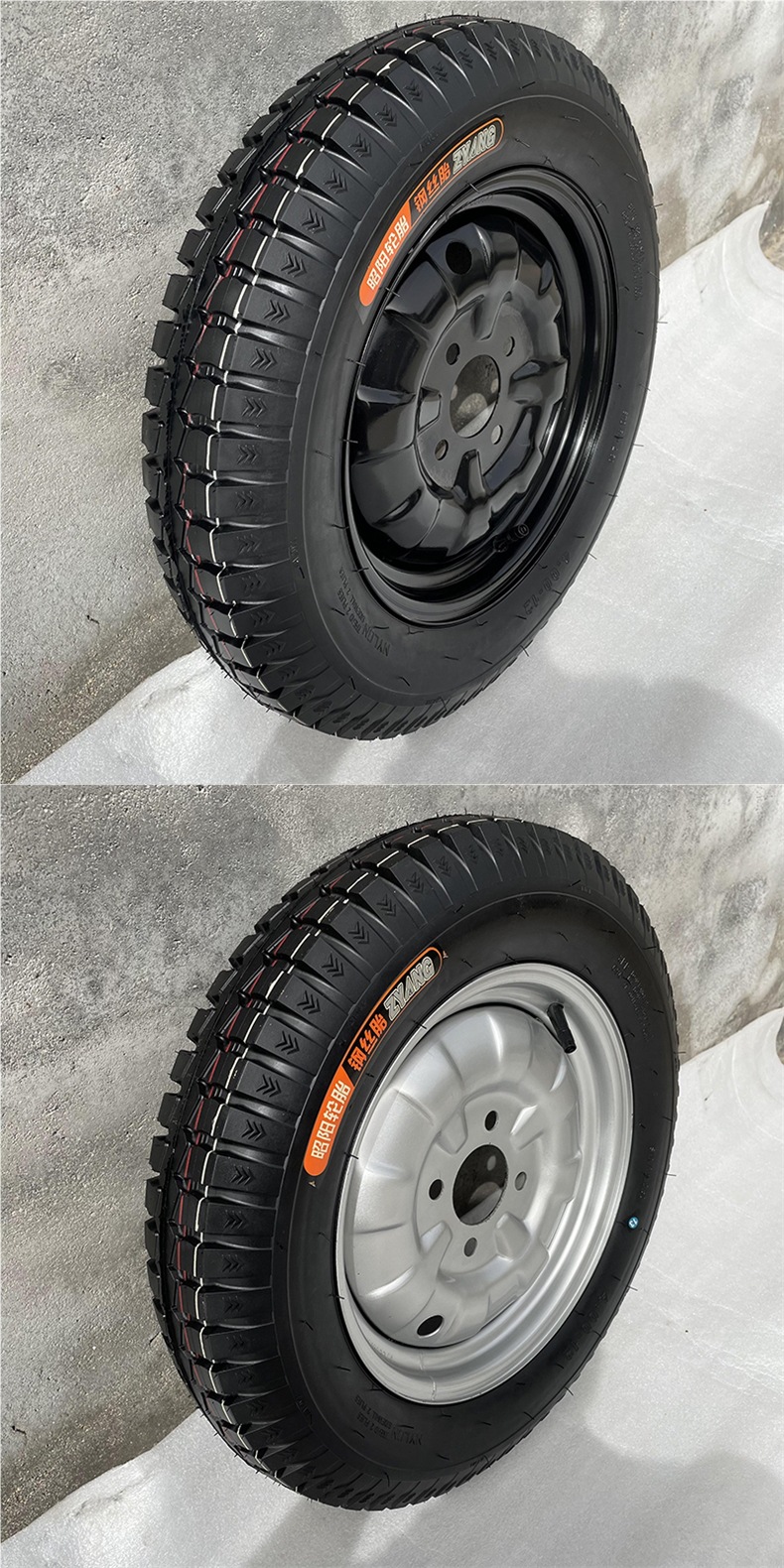 Electric Tricycle Rear Wheel Steel Wheel Hub Steel Rim Plate Wheel 4.00/3.00/3.75/3.50-12 Thickeneded Wheel