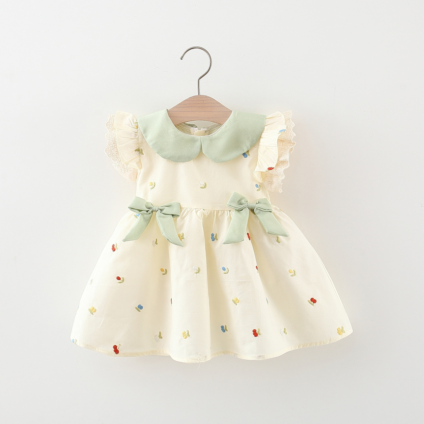 Girls' dress Flying Sleeves Korean Style Children's Wear New Summer Little Girl Stylish Vipper Dress Children's Baby Princess Dress