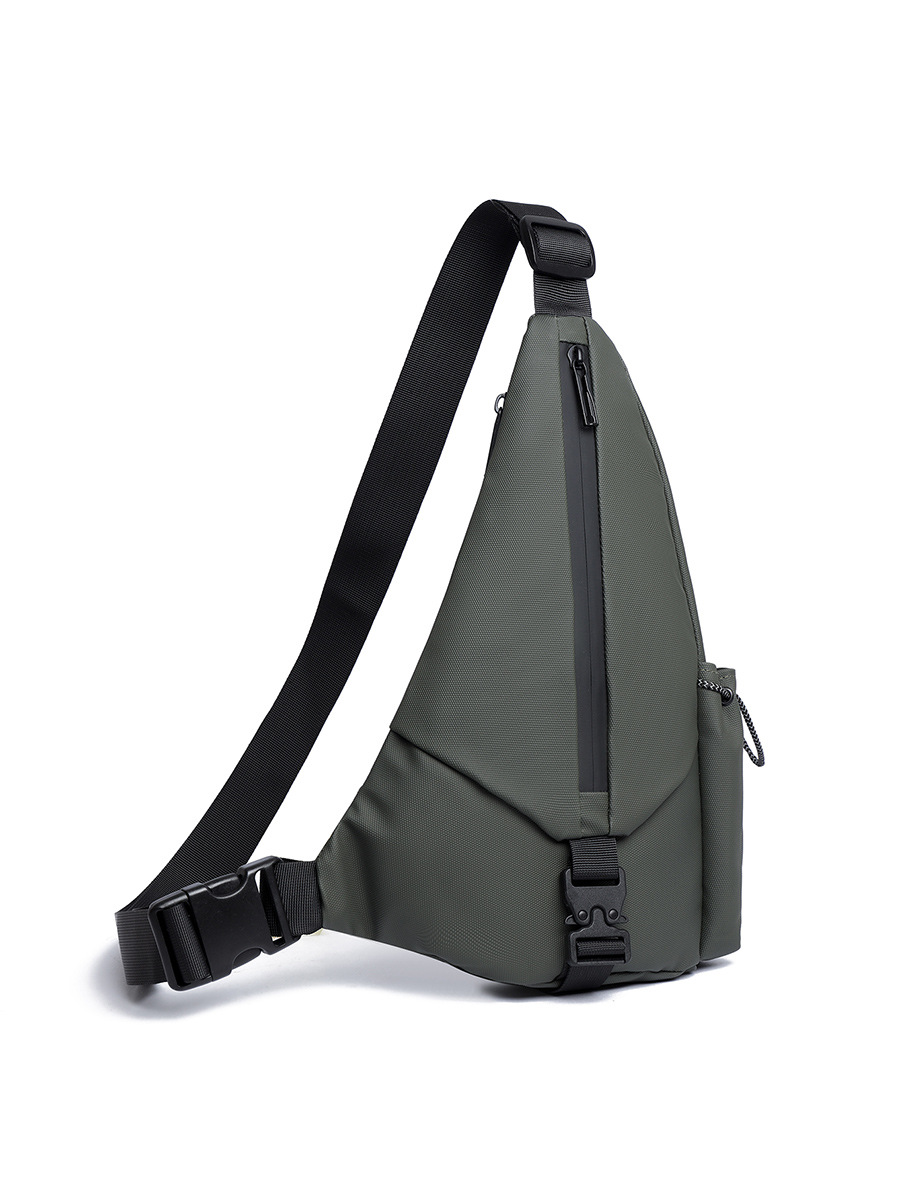 Bolso de pecho para hombre de gran capacidad 2024 nueva moda casual película impermeable bolso diagonal hombro pequeño mochila de viaje marea