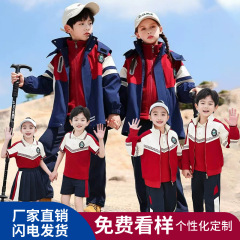 儿童冲锋衣校服春秋装三合一幼儿园园服小学生运动学院三件套班服