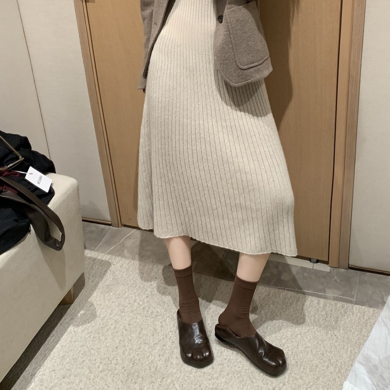 牛皮版~葡萄妈同款小众一脚蹬平底单鞋可踩跟猫爪乐福鞋女小皮鞋|undefined