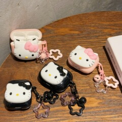 かわいいkt猫はairpods pro 2保護セットアニメ2/3/4世代アップルbluetoothイヤホンソフトケース女性1を適用している
