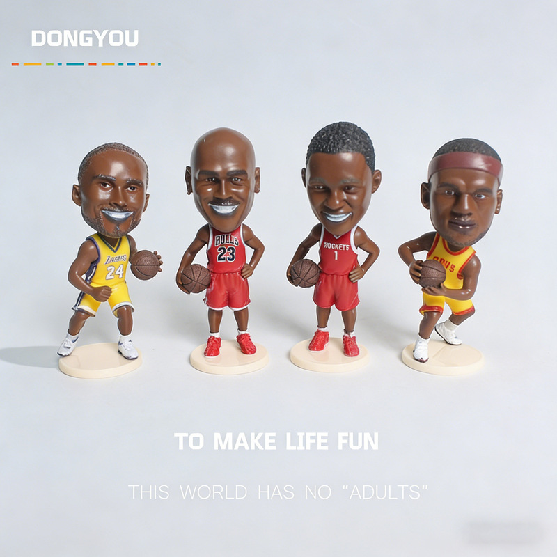 Nba Star Figure Set of 4 Models: Kobe, Jordan, James. Fan Birthday Gift Ornaments Wholesale