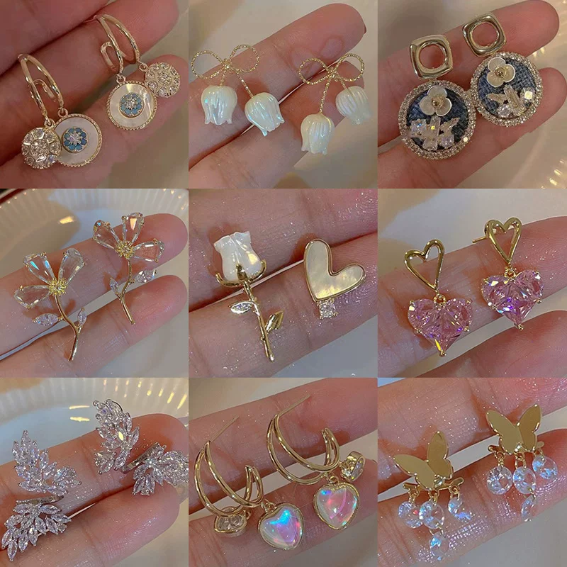 Retro Earrings, French Retro Style, Multiple Color Options, Wholesale Pack