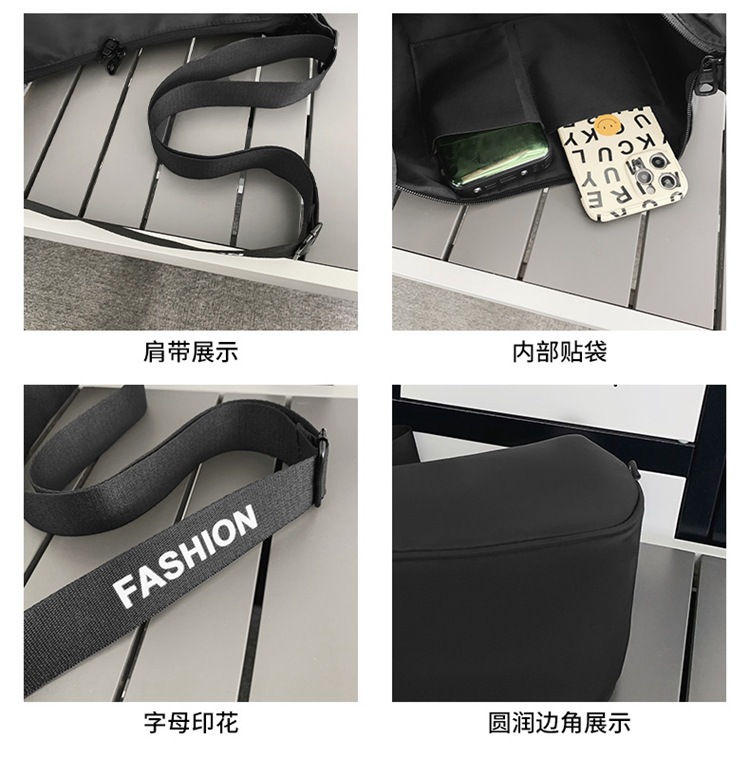 ins Simple nylon fabric crossbody bag for women 2023 new Korean style fashionable single-shoulder dumpling bag for students, trendy single-shoulder bag undefined