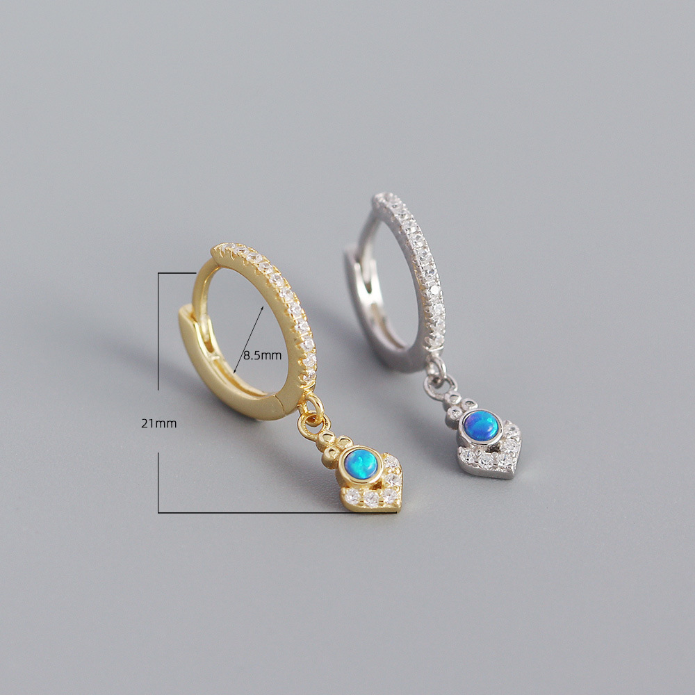 Géométrique Mode Gemme Placage Des Boucles D'Oreilles display picture 2