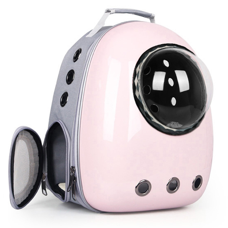 -빠른 배송 가능 - 업그레이드된 측면 개방형 대용량 우주 캡슐 - 핑크 그레이(12홀 + 네트)