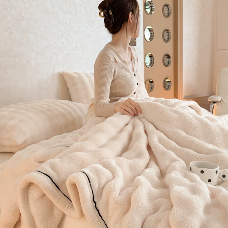 Plush duvet, sofa for sleep, keep warm cloak, increased thickness