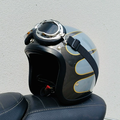 Helmet Dropshipping, Motosiklet kaskı (dəbilqə) - cement-gray-flower-pilot-glasses-s