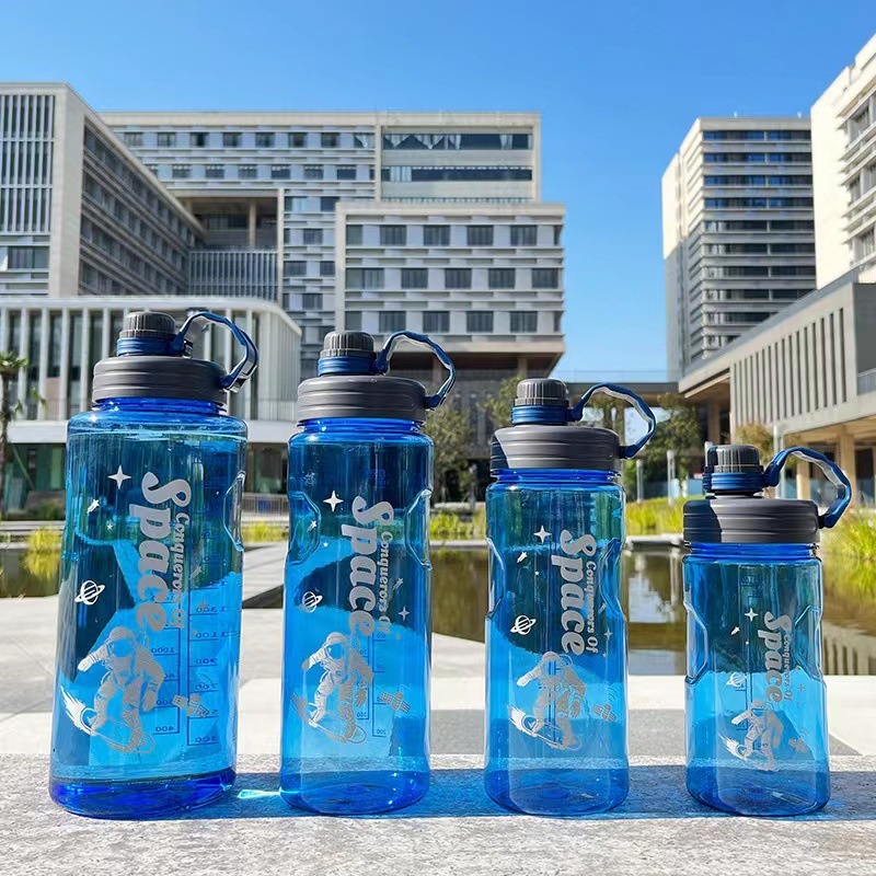 严选2000ml工地塑料太空杯户外健身水杯超大容量学生便携运动水壶|undefined