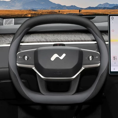 Steering wheel cover – Car Leather Steering Wheel Cover - ledao-exclusive-black-dark-grey-ultra-slim-edition-default