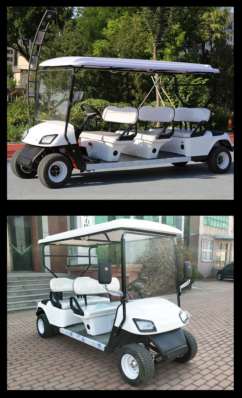 Electric Sightseeing Car, Four-Wheeled Tourist Attraction Golf Cart, Shuttle Bus, Sightseeing Vehicle, Small Sightseeing Car