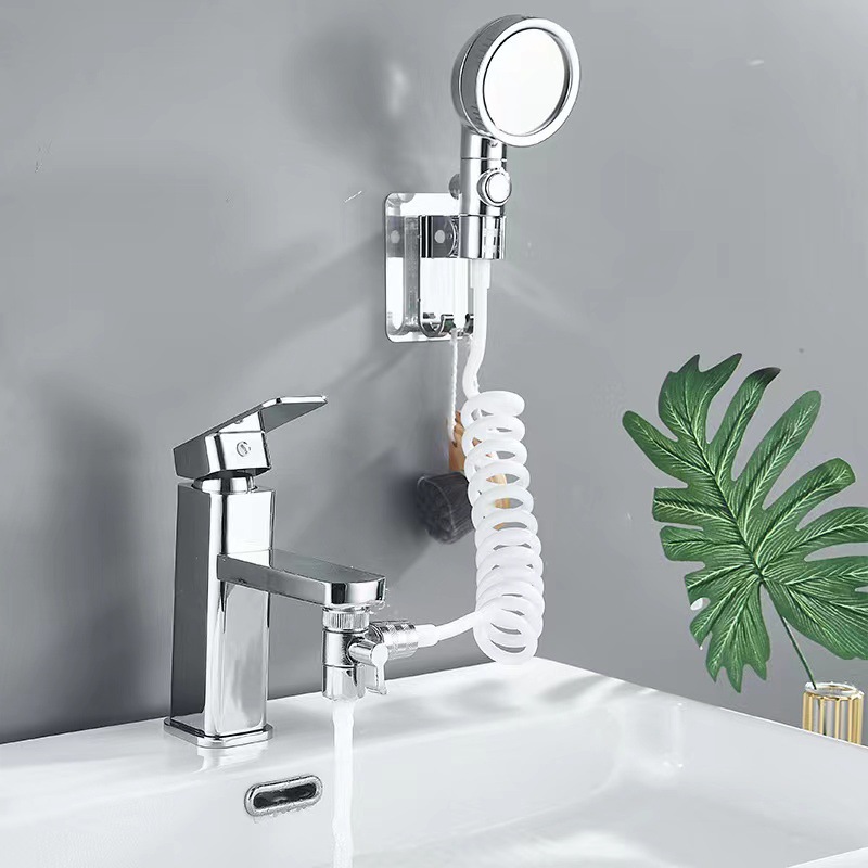Three-speed one-button water-stop hair washing wonder, pressure-increasing showerhead, external washbasin, extended hair washing showerhead, external faucet undefined