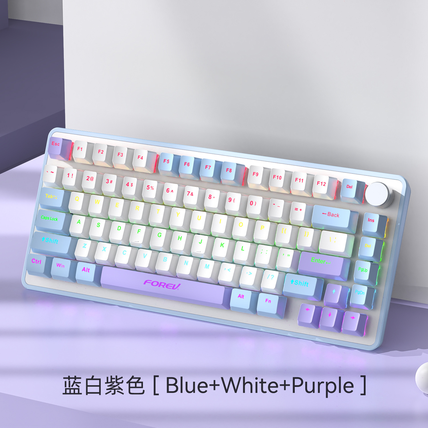 K82 juegos por cable E-deportes conjuntos Gaskett teclado mecánico perilla RGB teclado mecánico de alto valor