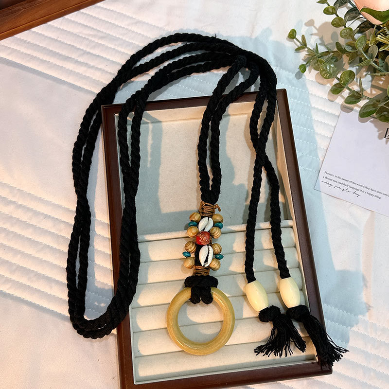 Cuerda de la cintura popular Bohemia tejida cuerda de cáñamo cadena de la cintura cinturón delgado vestido del todo-fósforo de las mujeres joyería transfronteriza al por mayor