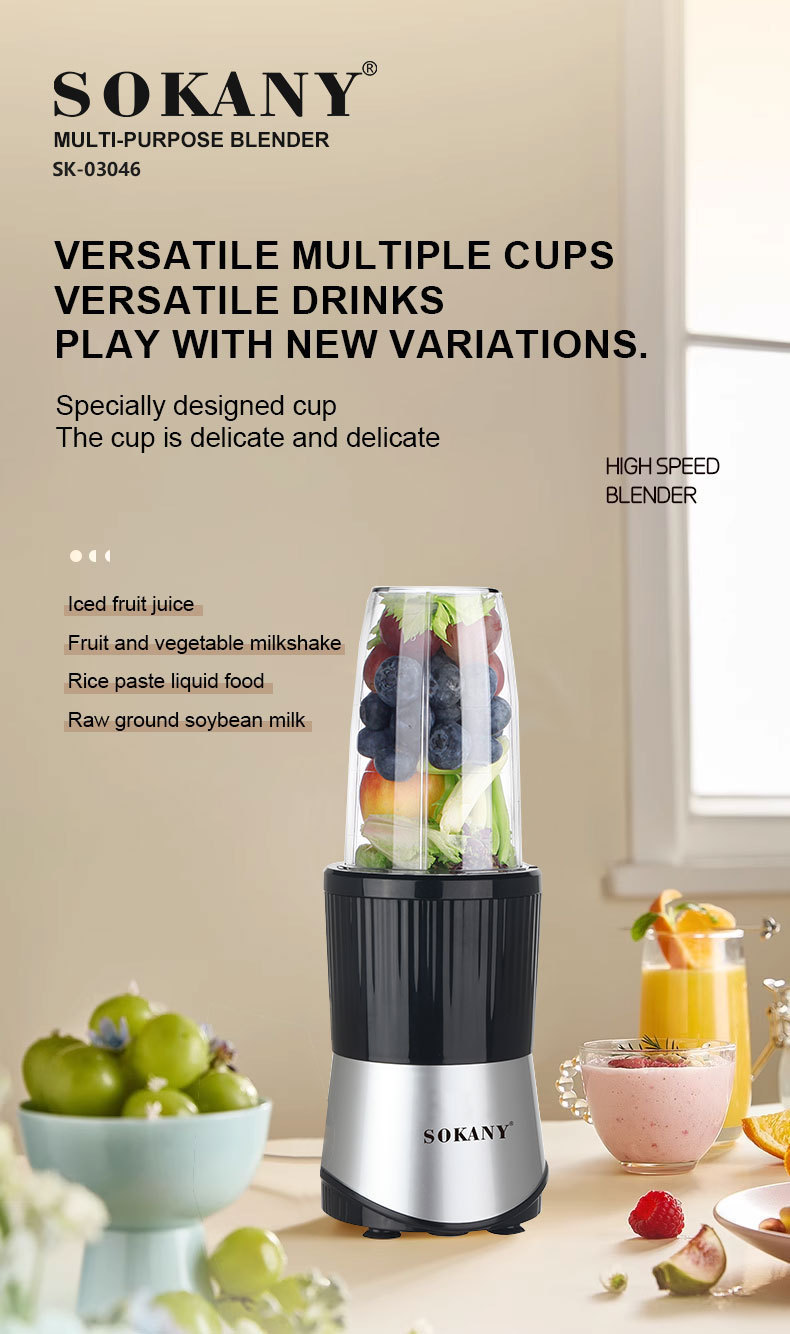High Speed Smoothie Maker 6 In 1 Blender Food Processor Juicer_voghion.com