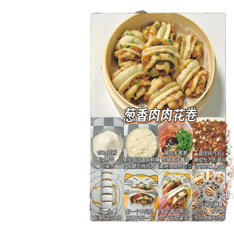 大张版48张花样面食贴纸宝宝健康食谱美味早餐教程实用贴画防水|undefined
