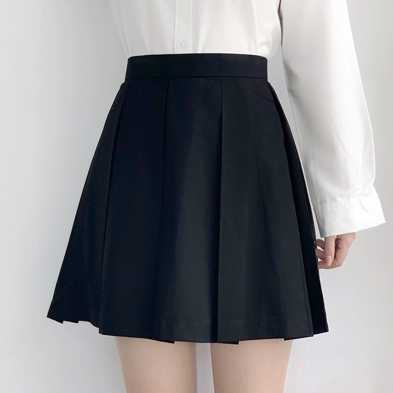 Юбка-Униформа JK Плиссированная юбка с восемью коробками Православная Базовая юбка школьная для однотонной плиссированной юбки А-силуэта с высокой талией