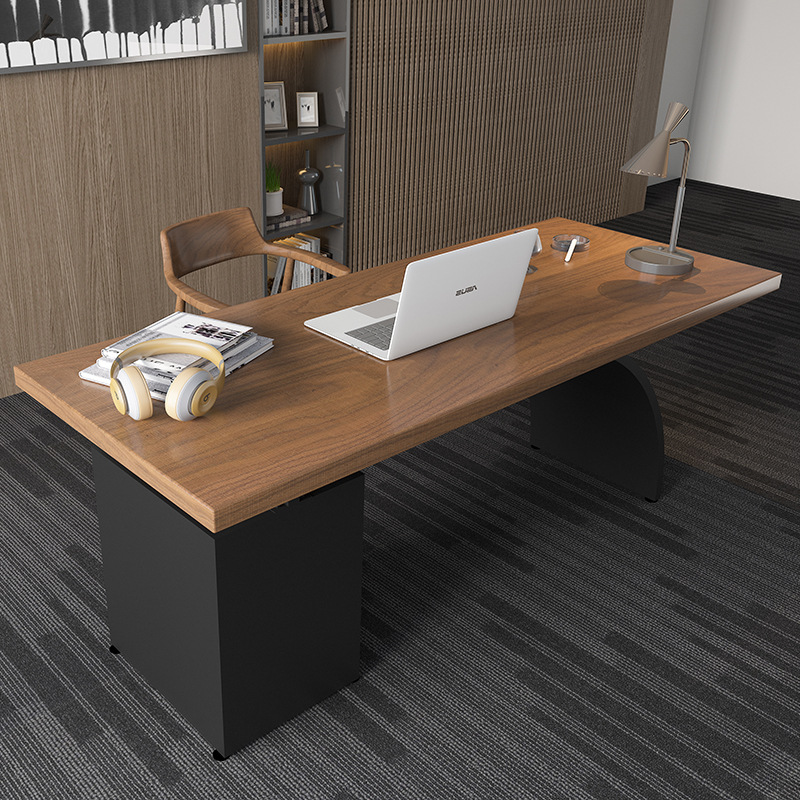 escritorio de madera maciza de hierro forjado escritorio de escritorio moderno simple escritorio de computadora loft escritorio de escritorio casero escritorio de jefe