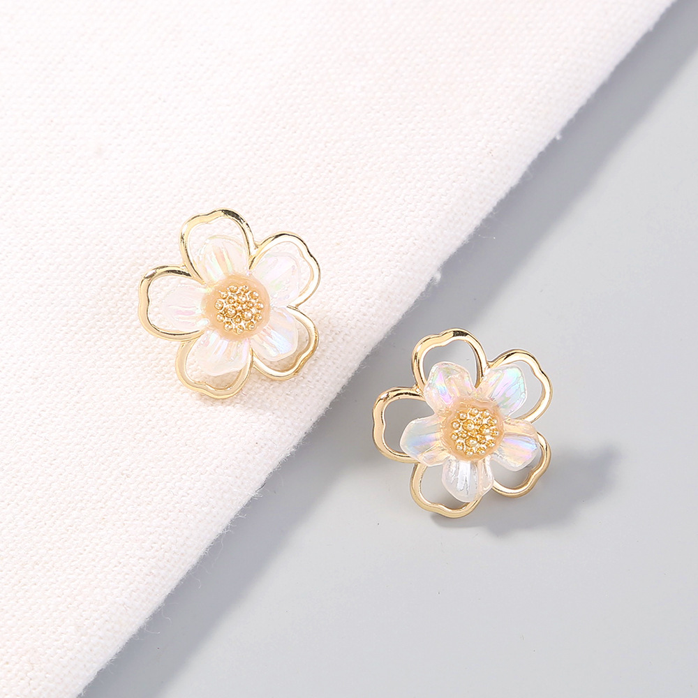 Simple Colorful Petals Flower Earrings display picture 6