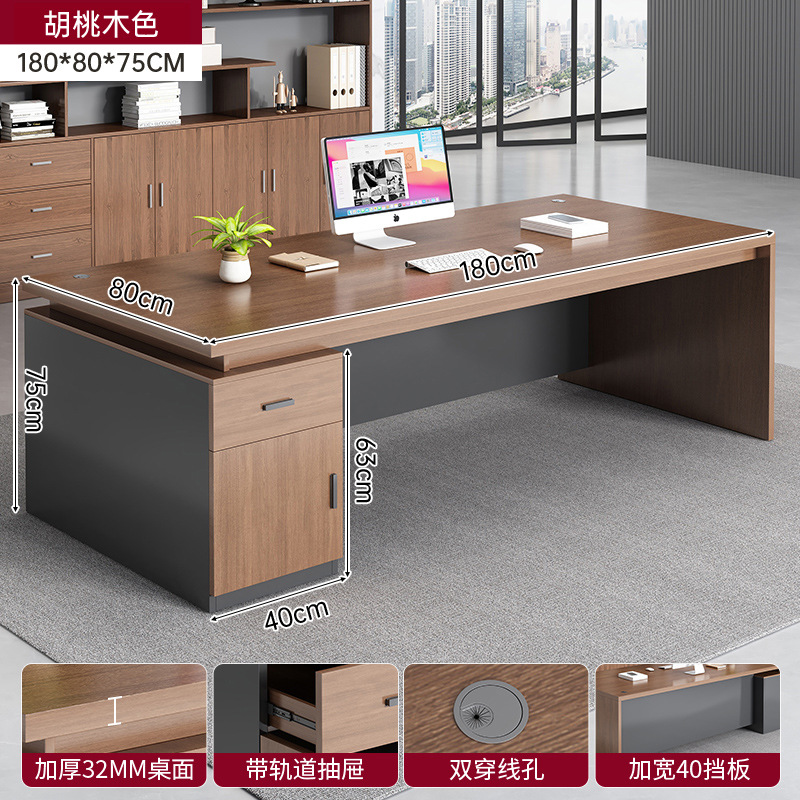 Mesa de oficina doble cara a cara mesa de oficina combinación con cajón mesa de trabajo 2 mesa de computadora financiera para dos personas