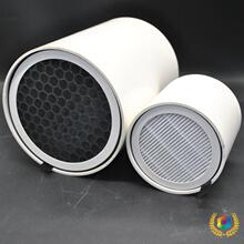 ∴新风系统PVC管道圆形复合滤芯活性炭空气过滤网除烟除尘除