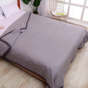 Summer Single and Double Summer Cool Quilt Air-Conditioned Quilt Washed Cotton Texture Solid Color Thin Quilt Core Machine Washable and Cool
